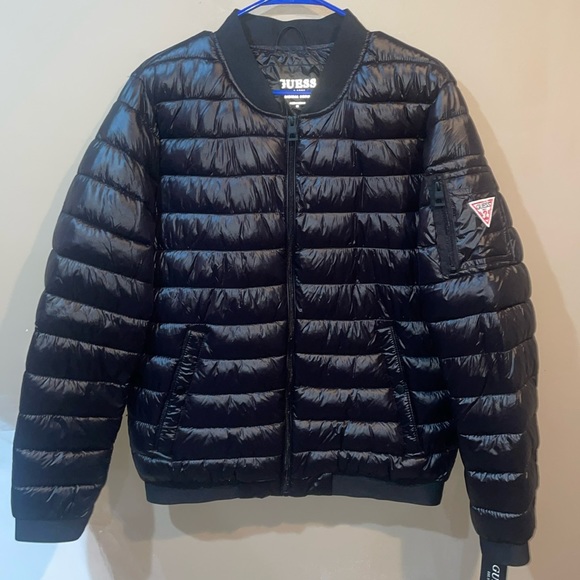 Guess Black Puffer Jacket Men’s Size M *Nwt* - Picture 1 of 5